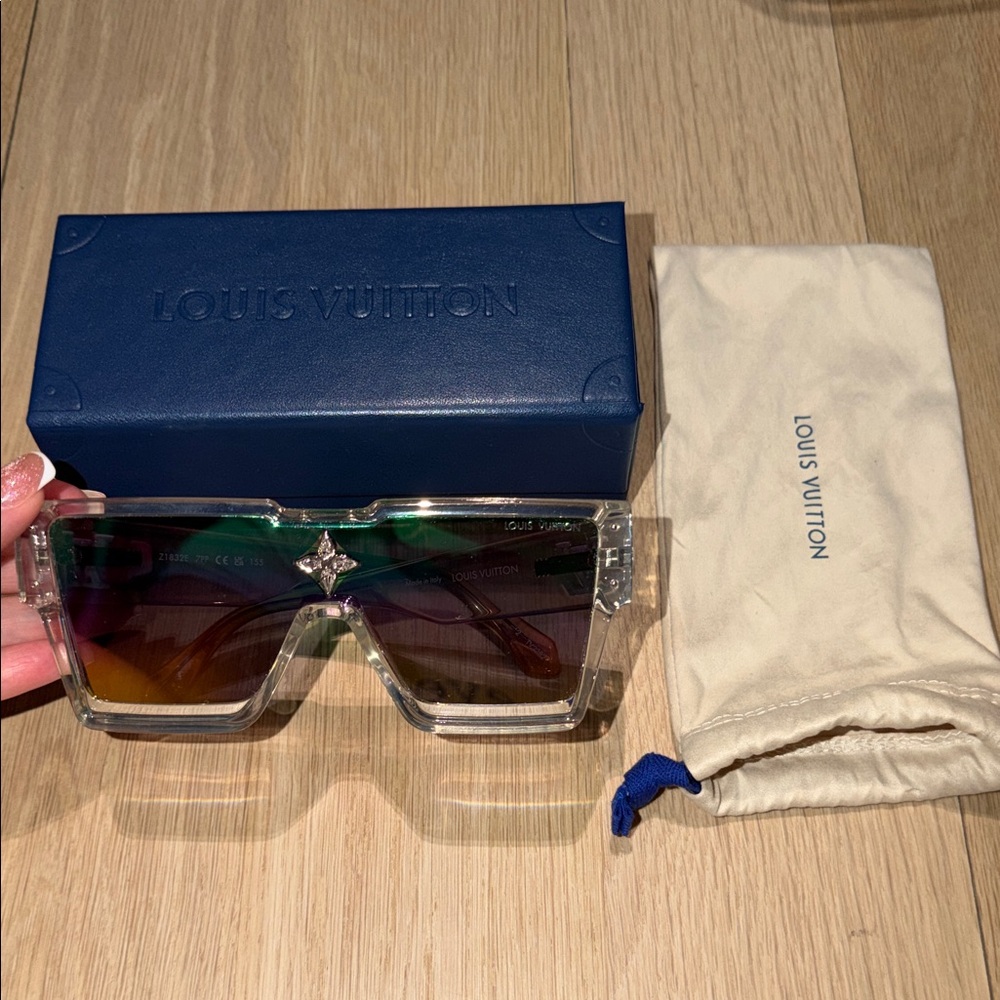 Louis Vuitton Clear Shield Sunglasses with Multicolor Gradient Lenses